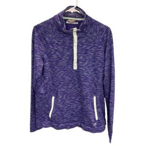 🌟 Avalanche Purple Quarter Button Pullover Sweatshirt Women’s XL